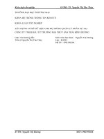 Xây dựng cơ sở dữ liệu cho hệ thống quản lý nhân sự tại công ty TNHH Đầu tư Thương mại Thủy sản Thái Bình Dương