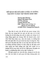 Mối quan hệ giữa rèn luyện, tu dưỡng đạo đức và học tập trong sinh viên