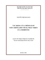 Tác động của chính sách viễn thông đối với sự phát triển của Mobifone