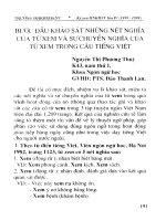 Bước đầu khảo sát những nét nghĩa của từ xem và sự chuyển nghĩa của từ xem trong câu tiếng việt