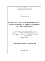 Rèn luyện năng lực giải toán cho học sinh thông qua dạy học phương trình mũ và phương trình lôgarit lớp 12 trung học phổ thông