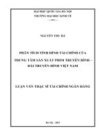 Phân tích tình hình tài chính của Trung tâm sản xuất phim truyền hình - Đài Truyền hình Việt Nam