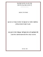 Quản lý nhà nước về dịch vụ viễn thông công ích ở Việt Nam