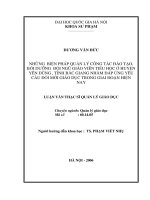 Những biện pháp quản lý công tác đào tạo, bồi dưỡng đội ngũ giáo viên tiểu học ở huyện Yên Dũng, tỉnh Bắc Giang nhằm đáp ứng yêu cầu đổi mới giáo dục trong giai đoạn hiện nay
