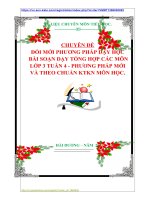 CHUYÊN ĐỀ ĐỔI MỚI PHƯƠNG PHÁP DẠY HỌC  BÀI SOẠN DẠY TỔNG HỢP CÁC MÔN  LỚP 3 TUẦN 4  PHƯƠNG PHÁP MỚI  VÀ THEO CHUẨN KTKN MÔN HỌC.