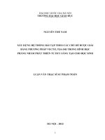 Xây dựng hệ thống bài tập theo các chủ đề được giải bằng phương pháp Vectơ, tọa độ trong hình học phẳng nhằm phát triển tư duy sáng tạo cho học sinh