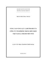 Nâng cao năng lực cạnh tranh của công ty Vinaphone trong điều kiện Việt Nam là thành viên WTO