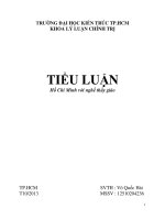 TIỂU LUẬN Hồ Chí Minh với nghề thầy giáo