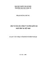 Đầu tư của các công ty xuyên quốc gia Nhật Bản tại Việt Nam