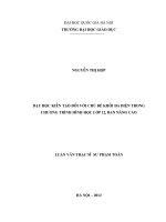 Dạy học kiến tạo đối với chủ đề Khối đa diện trong chương trình Hình học lớp 12, Ban nâng cao