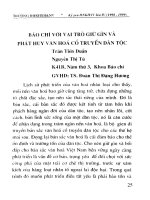 Báo chí với vai trò giữ gìn và phát huy văn hóa cổ truyền dân tộc