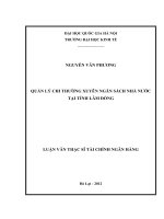 Quản lý chi thường xuyên ngân sách Nhà nước tại tỉnh Lâm Đồng