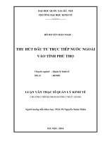 Thu hút đầu tư trực tiếp nước ngoài vào tỉnh Phú Thọ