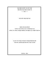 Một số giải pháp nâng cao năng lực lãnh đạo tại Công Ty Công Nghệ Thông Tin Điện Lực Miền Trung (CPCIT)