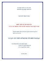 Điều tiết sự di chuyển của các dòng vốn nước ngoài vào Việt Nam