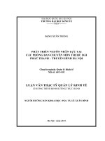 Phát triển nguồn nhân lực tại các phòng ban chuyên môn thuộc Đài Phát thanh và Truyền hình Hà Nội