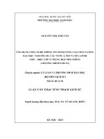 Ứng dụng công nghệ thông tin nhằm nâng cao chất lượng dạy học Chương III các nước Á, Phi và Mĩ La tinh (1945 - 2000)  lớp 12 trung học phổ thông (chương trình chuẩn