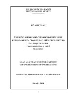 Xây dựng khuôn khổ chung cho chiến lược kinh doanh của Công ty Bảo hiểm PJICO Phú Thọ, giai đoạn 2013 - 2018 g