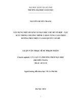 Xây dựng một số giáo án dạy học chủ đề tổ hợp xác suất trong chương trình lớp 11 (Ban nâng cao) theo hướng phát hiện và giải quyết vấn đề