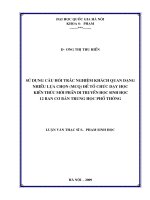 Sử dụng câu hỏi trắc nghiệm khách quan dạng nhiều lựa chọn (MCQ) để tổ chức dạy học kiến thức mới phần di truyền học sinh học 12 ban cơ bản trung học phổ thông
