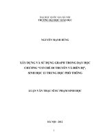 Xây dựng và sử dụng Graph trong dạy học chương Cơ chế di truyền và biến dị  Sinh học 12 trung học phổ thông tt
