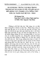 So sánh đặc trưng văn hóa trong thành ngữ so sánh có yếu tố liên quan đến động vật ( TNSSĐV) của tiếng Việt với các ngôn ngữ hệ Tày - Thái