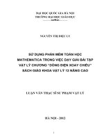 Sử dụng phần mềm toán học mathematica trong việc dạy giải bài tập vật lý chương Dòng điện xoay chiều  sách giáo khoa vật lý lớp 12 nâng cao