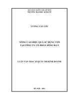 Nâng cao hiệu quả sử dụng vốn tại Công ty Cổ phần Sông Đà 9