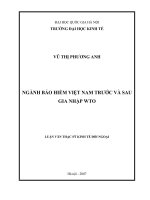 Ngành bảo hiểm Việt Nam trước và sau gia nhập WTO