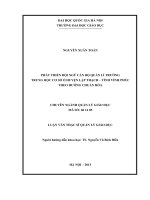 Phát triển đội ngũ cán bộ quản lí trường trung học cơ sở ở huyện Lập Thạch, tỉnh Vĩnh Phúc theo hướng chuẩn hóa