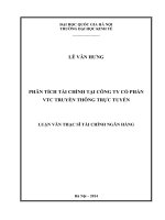 Phân tích tài chính tại Công ty cổ phần VTC truyền thông trực tuyến