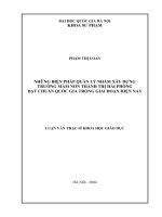 Những biện pháp quản lý nhằm xây dựng trường mầm non thành thị Hải Phòng đạt chuẩn quốc gia trong giai đoạn hiện nay
