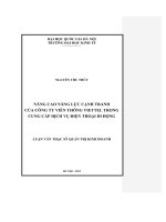 Nâng cao năng lực cạnh tranh của Công ty Viễn Thông Viettel trong cung cấp dịch vụ điện thoại di động