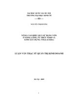 Nâng cao hiệu quả sử dụng vốn ở Tổng Công ty Thủy tinh và Gốm xây dựng (Viglacera)
