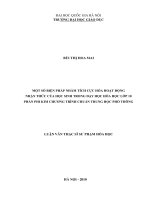 Một số biện pháp nhằm tích cực hóa họat động nhận thức của học sinh trong dạy học hóa học lớp 10 phần phi kim chương trình chuẩn trung học phổ thông