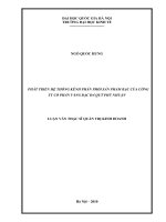 Phát triển hệ thống kênh phân phối sản phẩm bạc của Công ty Cổ phần Vàng bạc đá quý Phú Nhuận