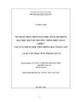 Sử dụng phầm mềm toán học MATLAB trong dạy học bài tập chương Dòng điện xoay chiều  Vật lý 12 trung học phổ thông ban nâng cao