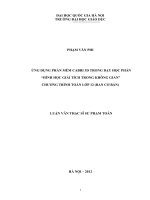 Ứng dụng phần mềm Cabri 3D trong dạy học phần Hình học giải tích trong không gian chương trình Toán lớp 12 Ban cơ bản