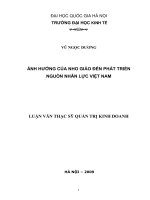 ảnh hưởng của nho giáo đến phát triể nguồn nhân lực việt nam