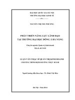 Phát triển năng lực lãnh đạo tại trường Đại học Đông Á Đà Nẵng