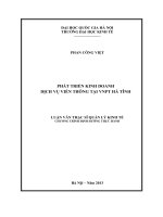 Phát triển kinh doanh dịch vụ viễn thông tại VNPT Hà Tĩnh