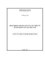 Hoạt động chuyển giá của các công ty xuyên quốc gia tại Việt Nam