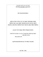 Rèn luyện năng lực tự học cho học sinh thông qua dạy học nội dung bất đẳng thức trong chương trình Toán trung học phổ thông
