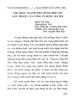 Thị hiếu người tiêu dùng đối với sản phẩn của công ty rượu Hà Nội