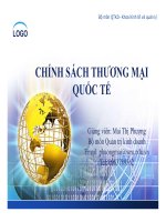 Bài giảng Chính sách thương mại quốc tế Chương 1,2,3