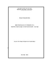 Biện pháp quản lý website của Trường Trung học Cơ sở Ngô Sĩ Liên - Hà Nội