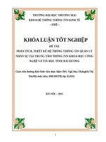 PHÂN TÍCH, THIẾT KẾ HỆ THỐNG THÔNG TIN QUẢN LÝ NHÂN SỰ TẠI TRUNG TÂM THÔNG TIN KHOA HỌC CÔNG NGHỆ VÀ TIN HỌC TỈNH HẢI DƯƠNG