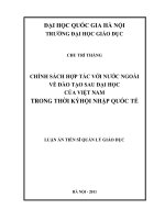 Chính sách hợp tác với nước ngoài về đào tạo sau đại học của Việt Nam trong thời kỳ hội nhập quốc tế