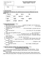 63 Đề kiểm tra 1 tiết Tiếng Anh 7