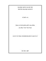 Quản trị kênh phân phối sản phẩm của Bảo Việt Việt Nam